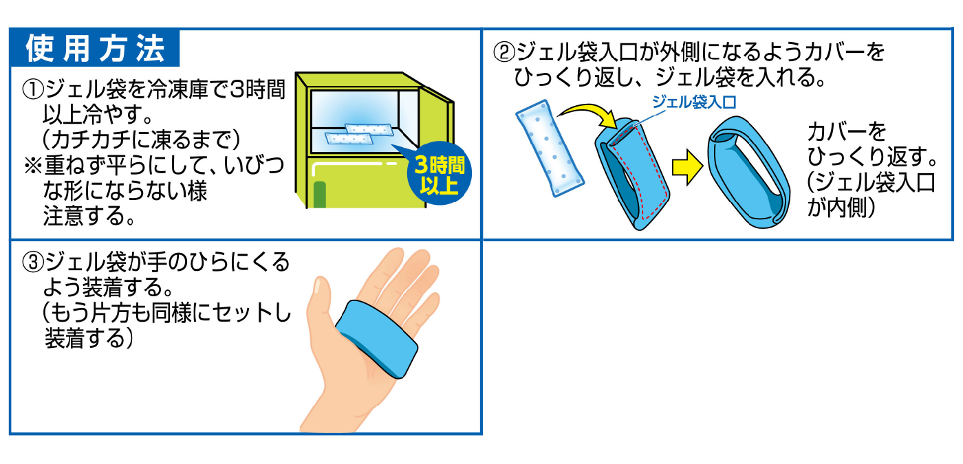 手のひらクール使用方法