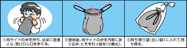携帯おう吐袋 ハイポット2（2個入）｜手軽に使用できる嘔吐物処理袋